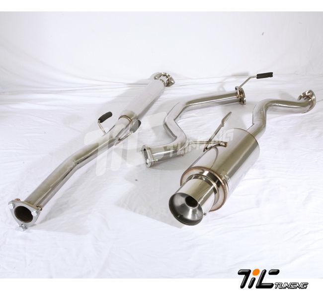 94-01 acura integra gsr dc2 catback exhaust w/silencer stainless steel vtec n1