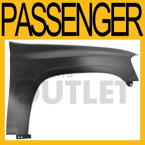 02-09 gmc envoy sle slt passenger side primed fender rh