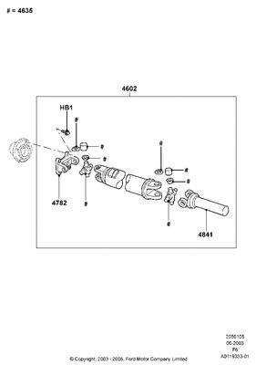 5l3z4602ma shaft assy drive 05 06 07 08 f150