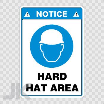 Decal stickers sign signs warning danger caution hard hat area 0500 za49x