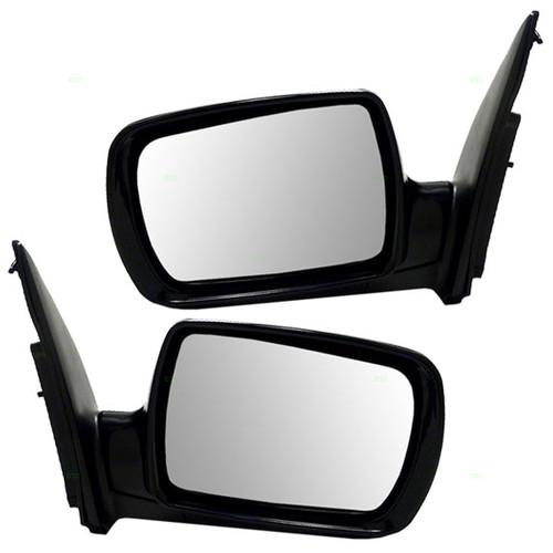 New pair set power side view mirror glass housing heat heated smooth 06-12 suv