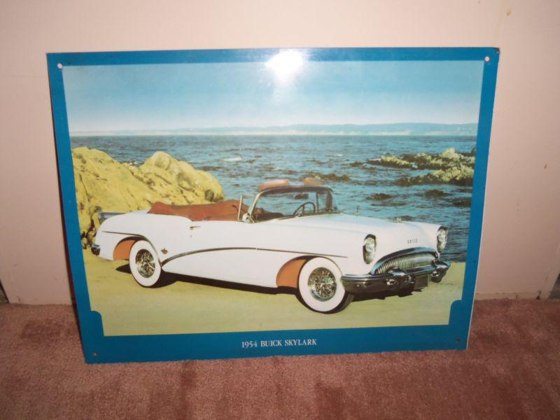 1954 buick skylark convertible tin metal sign picture 18" x 14"