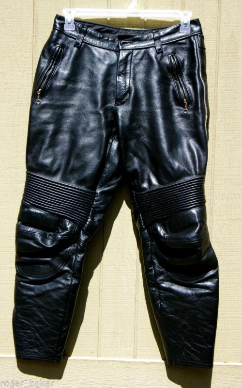 Vanson leather sportrider pants, womens size 12, 31" waist, 27" inseam, clean