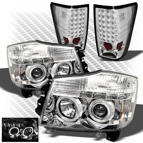 04-13 titan halo projector headlights + philips-led perform tail lights combo