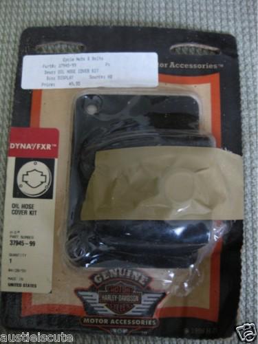 Harley davidson black oil hose cover kit 