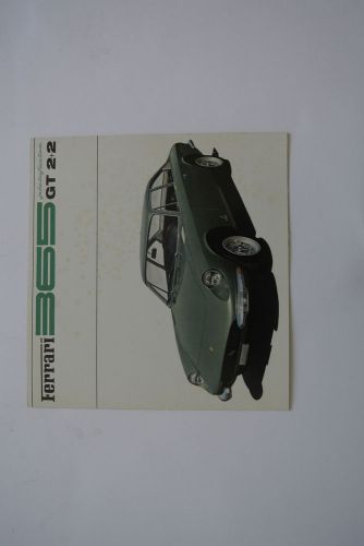 Vintage ferrari 365 gt 2+2 sales brochure