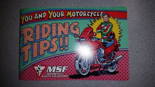 Kawasaki you and your motorcycle riding tips manual