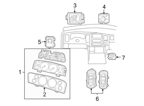 Chrysler oem dodge instrument cluster 05172522af image 1