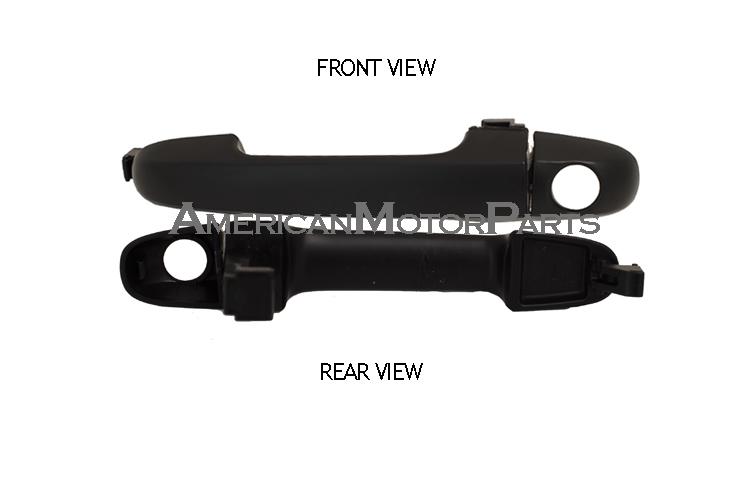 Left or right outside front blk door handle w/ keyhole 07-10 fit hyundai