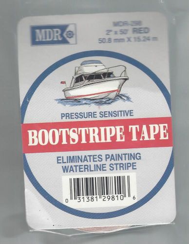 Mdr 298 pressure sensitive bootstripe tape boat waterline stripe red 2&#034; x 50&#039;