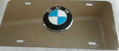 Bmw marquee polished license plate insert oem