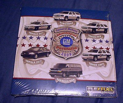 2008 chevy impala &amp; gm  brochure for police vehicle models on cd