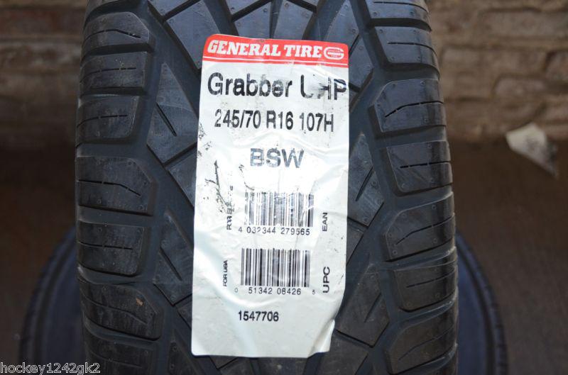 1 new 245 70 16 general grabber uhp tire