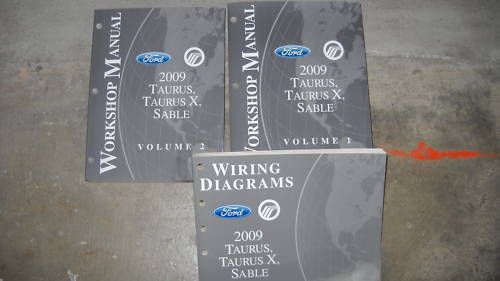 2009 ford taurus taurus x mercury sable service shop repair manual set oem w ewd