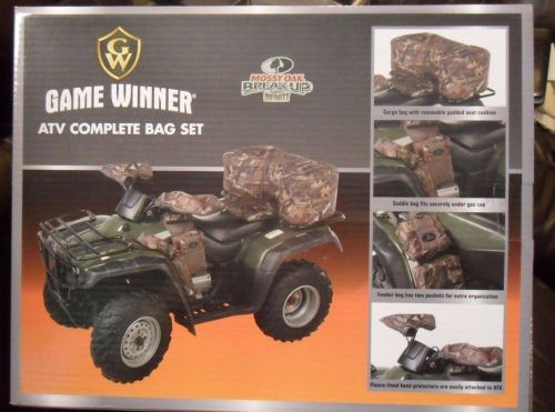 Game winner mossy oak breakup infinity camo complete atv storage bag set!