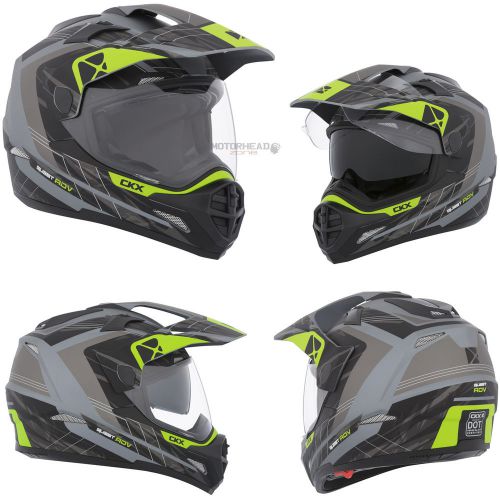 Dual sport helmet off road ckx quest rsv liberty green/black mat small adult