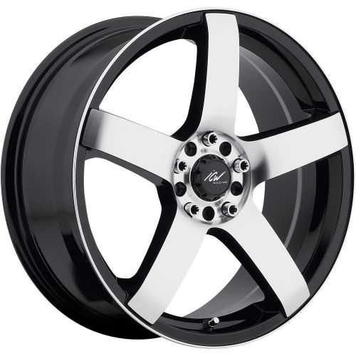 Icw racing 216mb mach 5 16x7.5 4x100/4x108 +38mm black/machined wheels rims