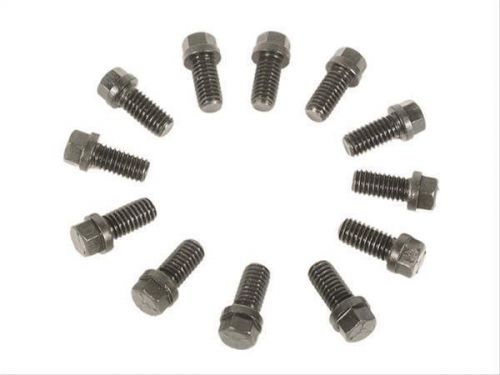 Mr. gasket header fasteners bolts hex head steel black oxide chevy chrysler