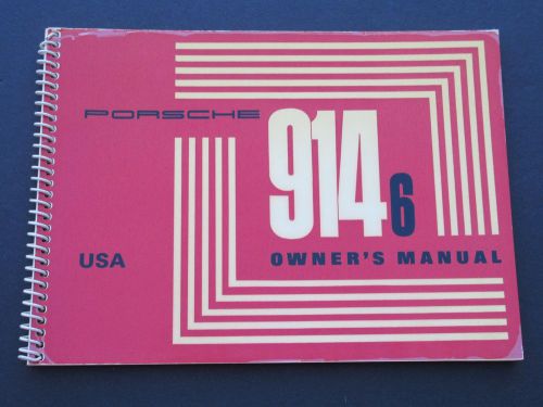 Porsche 914-6 factory owner&#039;s manual, 4627.23 1 m viii/70, edition 71, mint!