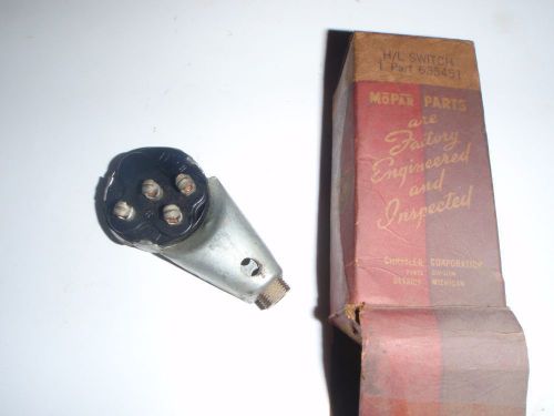 Nos headlight switch 1935 chrysler desoto dodge plymouth mopar 635451