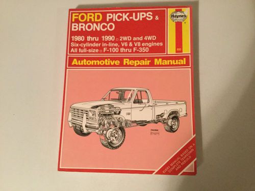 1980-1990 f-100 ford f-150 f-250 f-350 bronco haynes service repair shop manual