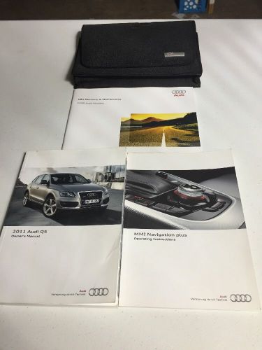 2011 audi q5 factory owner&#039;s manual set w/ nav &amp; case free same day shipping