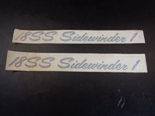 18 ss sidewinder 1 pair (2) black 19 1/8&#034; x 1 5/8&#034; marine boat