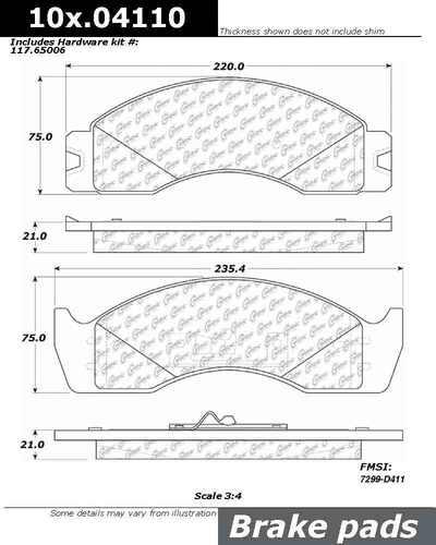 Centric 106.04110 brake pad or shoe, rear