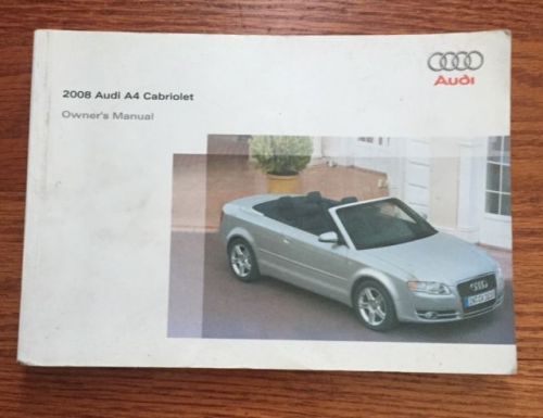 2008 audi a4 cabriolet owners manual