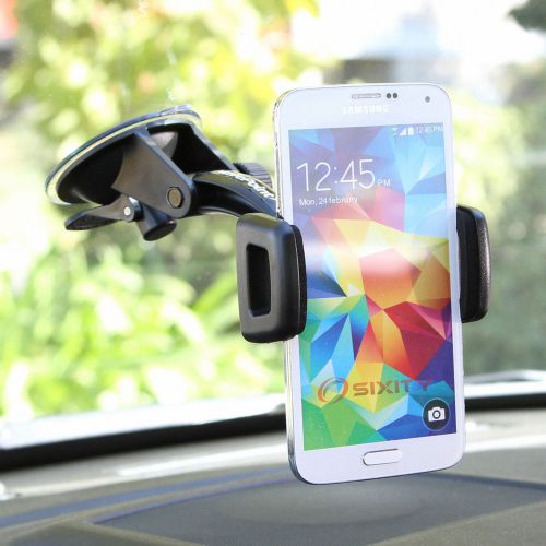 Windshield suction cup phone mount for samsung galaxy s3 s4 s5 s6 swivel  po