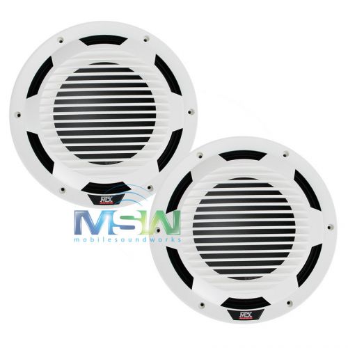 (2) mtx wet124-w 12&#034; single 4-ohm marine boat audio subwoofers subs white *pair*