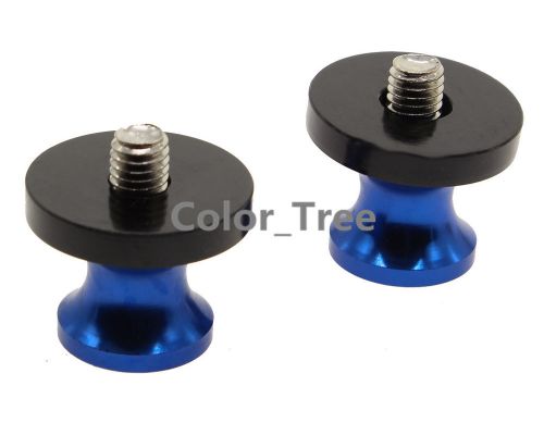 10mm blue swingarm spools slider kawasaki ninja 500 ex500 300r ex300 250r zx-6r