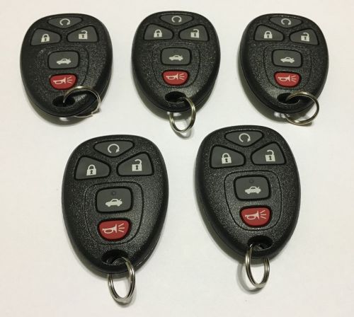 Lot of 5 100% oem brand new gm 5 btn remote fobs- fcc id: ouc60221- remote start