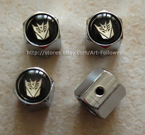 2 sets brand new transformer decepticons anti-theft locking tire air valve caps