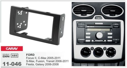 Carav 11-046 2din car radio dash kit face plate frame panel for ford focus ii