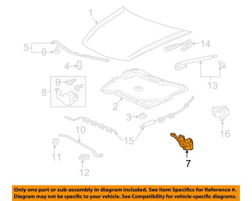 Honda oem 08-12 accord hood-lock 74120ta6a01