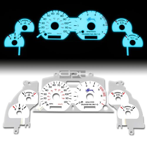 Indiglo glow gauge+harness white face for 94-98 ford mustang 3.8 l 232 v6 sn-95