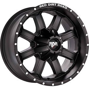 17x9 black red dirt road dirt rd01 5x5 &amp; 5x5.5 +0 rims 33x12.5r17lt tires