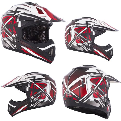 Mx helmet ckx tx-529 leak offroad adult medium red/black/white dirt bike