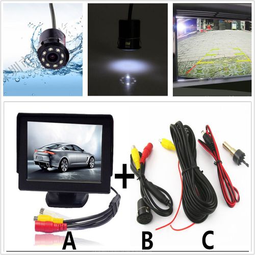 4.3&#034;screen &amp; car infrared night vision camera for reverse parking anti-collision