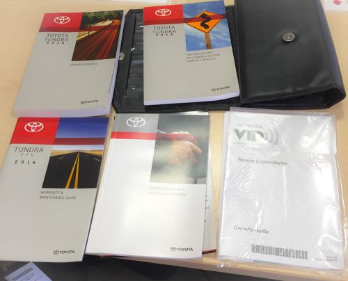 Factory (oem) 2016 ~toyota tundra~ owners &amp; navigation manual with black case