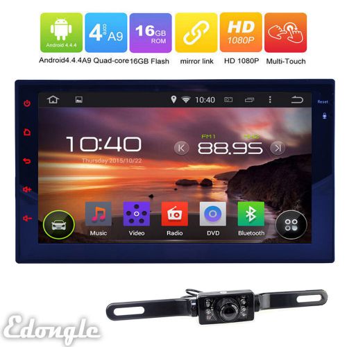 Camera+universal 1080p hd quad-core 2din android 4.4 car stereo gps navi player