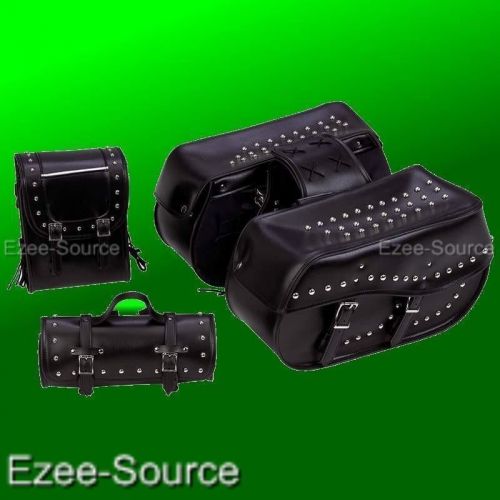 4pc motorcycle tool sissy hard saddlebag set fits harley softail sportster