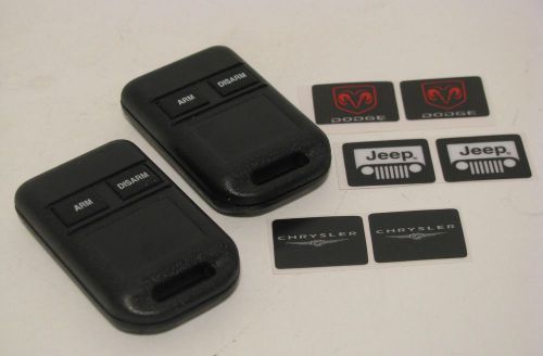 2- chrysler jeep dodge evsii security system key fobs / key pads “new”