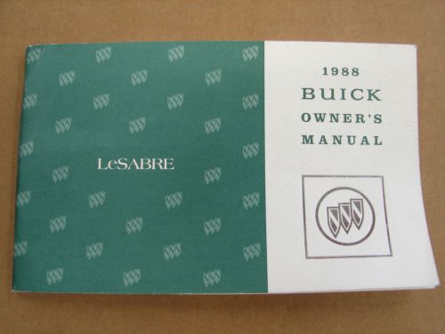 1988 buick lesabre owners manual &amp; 17 page maintenence booklet