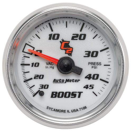 Auto meter 7108 c2; mechanical boost/vacuum gauge