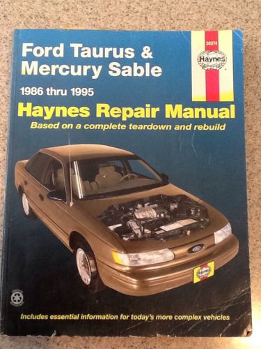 Haynes repair manual publication 36074 86-95 ford taurus mercury sable