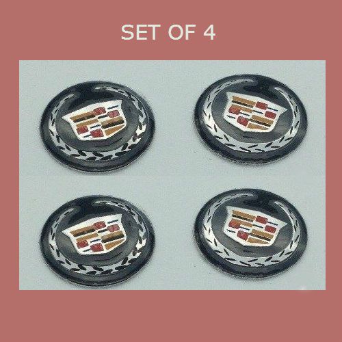 4 cadillac 14mm remote key fob emblems metallic stickers badges aluminum