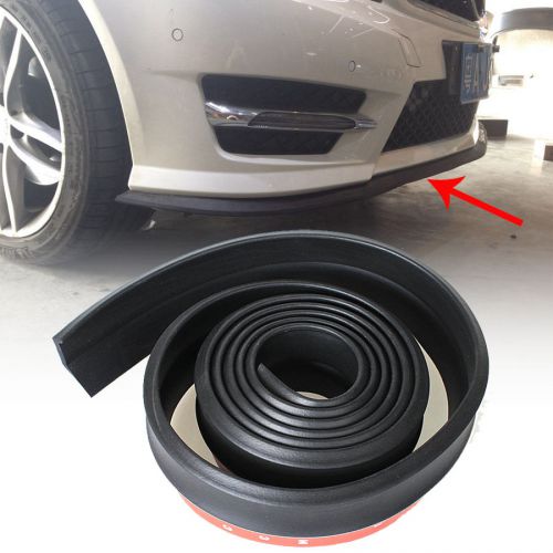 100&#034; car front bumper skirt lip spoiler splitter skirt body protector rubber