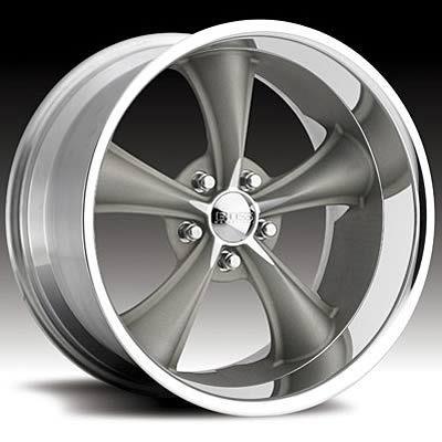 Boss 338 super finish gray wheel 18"x9.5" 5x4.75" bc set of 4